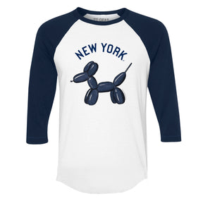 New York Yankees Balloon Dog 3/4 Navy Blue Sleeve Raglan