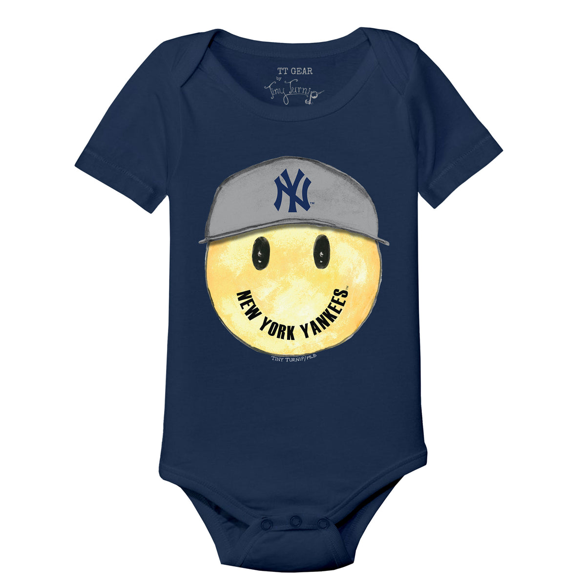 New York Yankees Smiley Short Sleeve Snapper