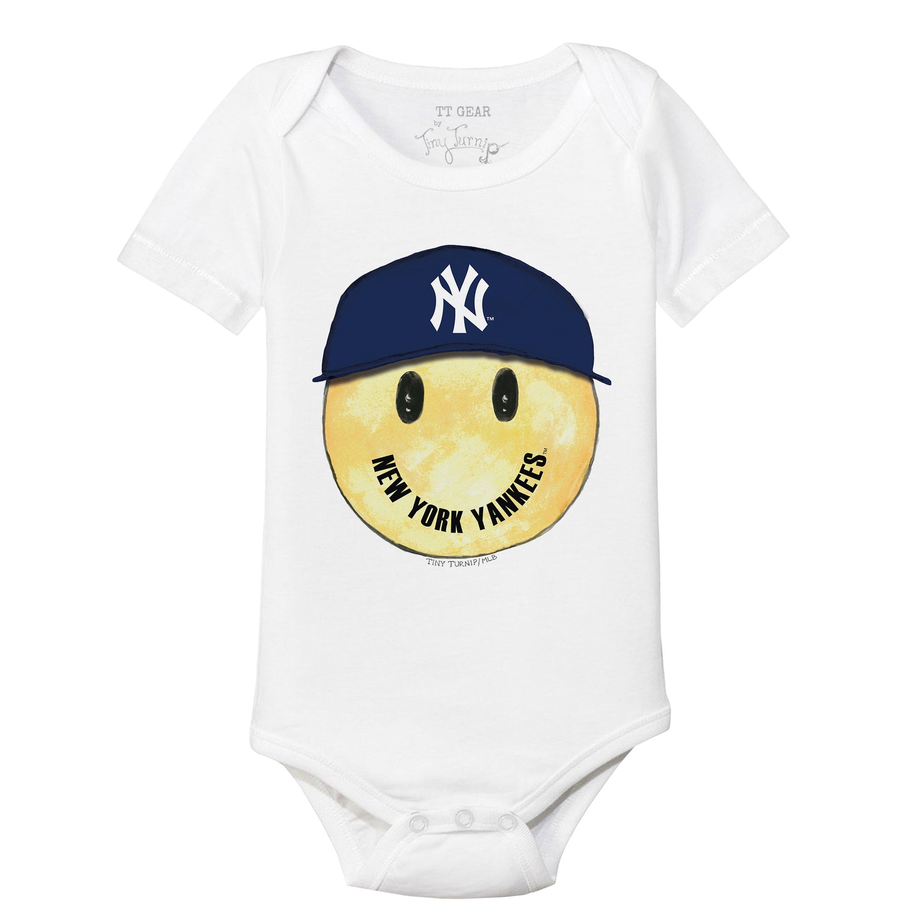 New York Yankees Smiley Short Sleeve Snapper