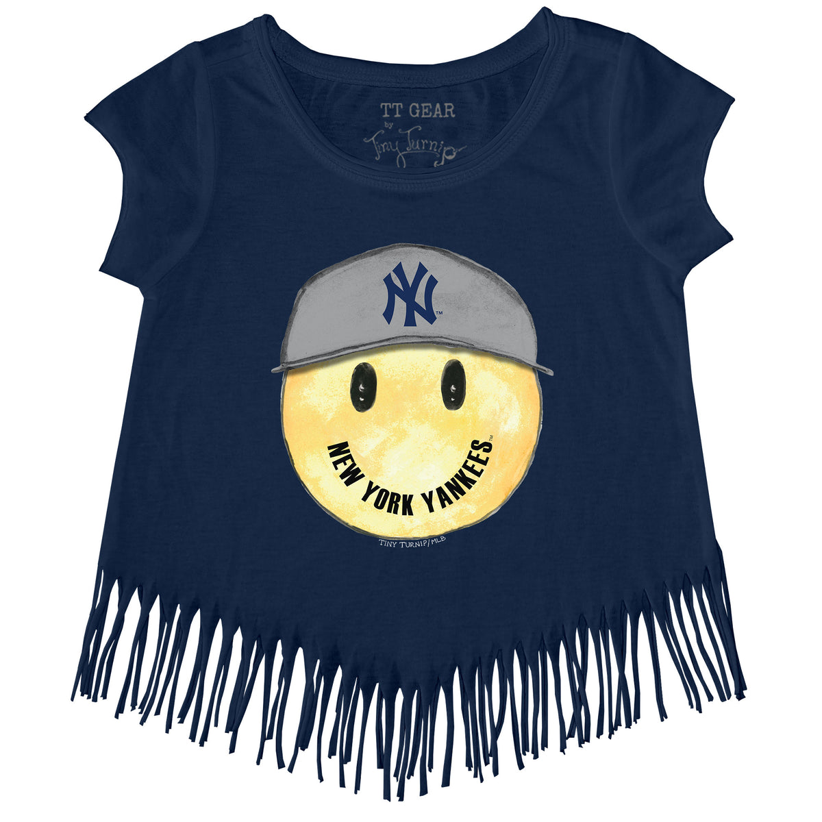 New York Yankees Smiley Fringe Tee
