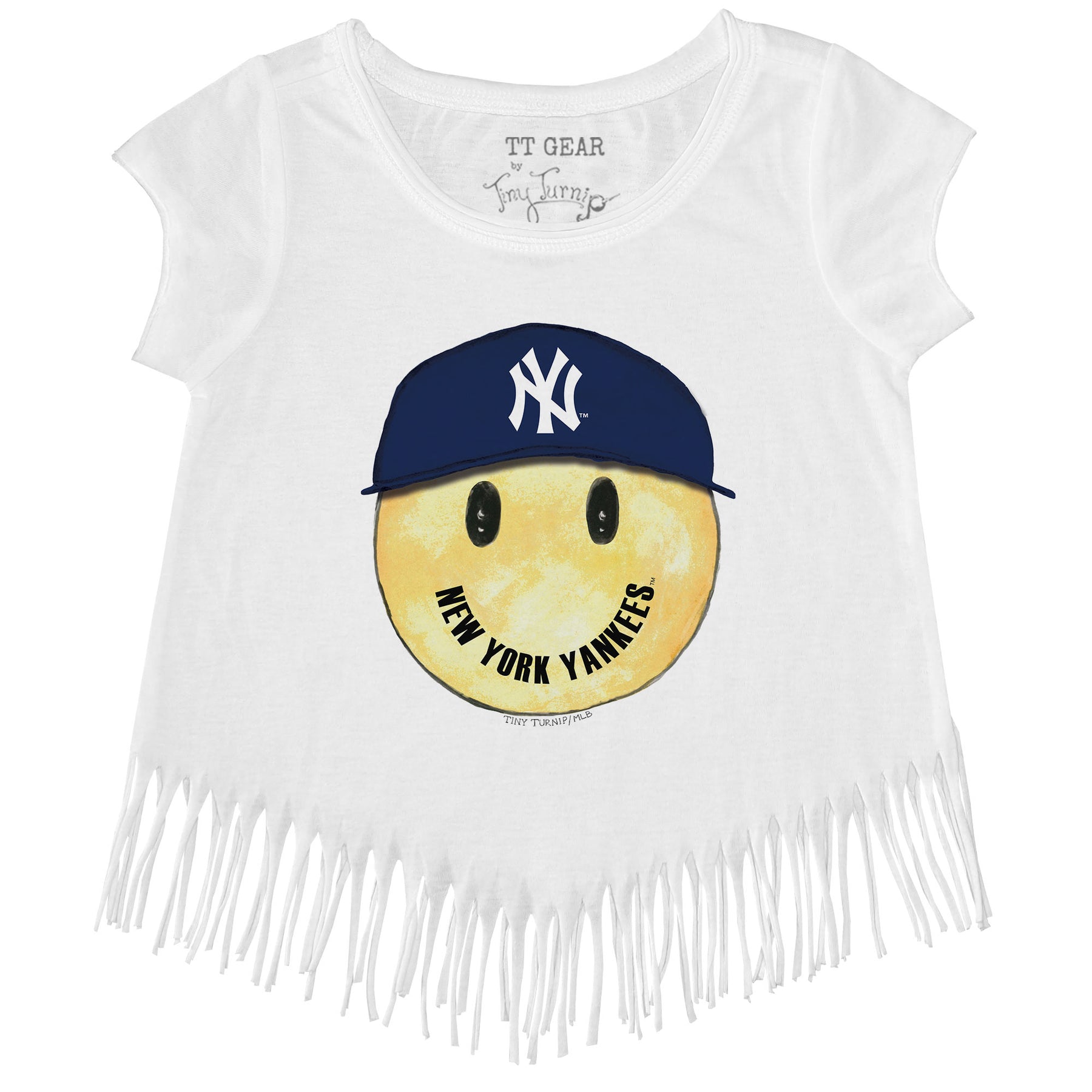 New York Yankees Smiley Fringe Tee