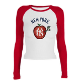 New York Yankees Big Apple Roxy Raglan Long Sleeve