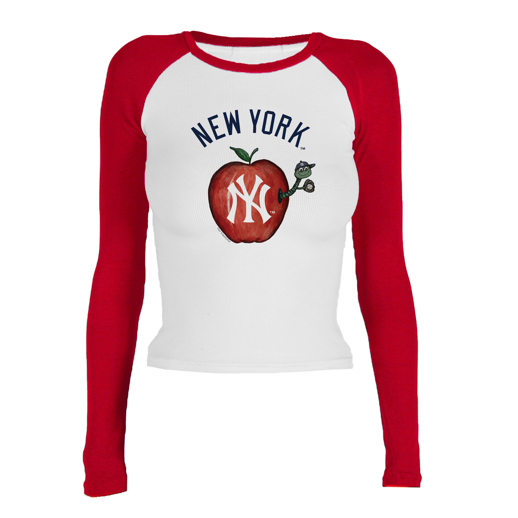 New York Yankees Big Apple Roxy Raglan Long Sleeve