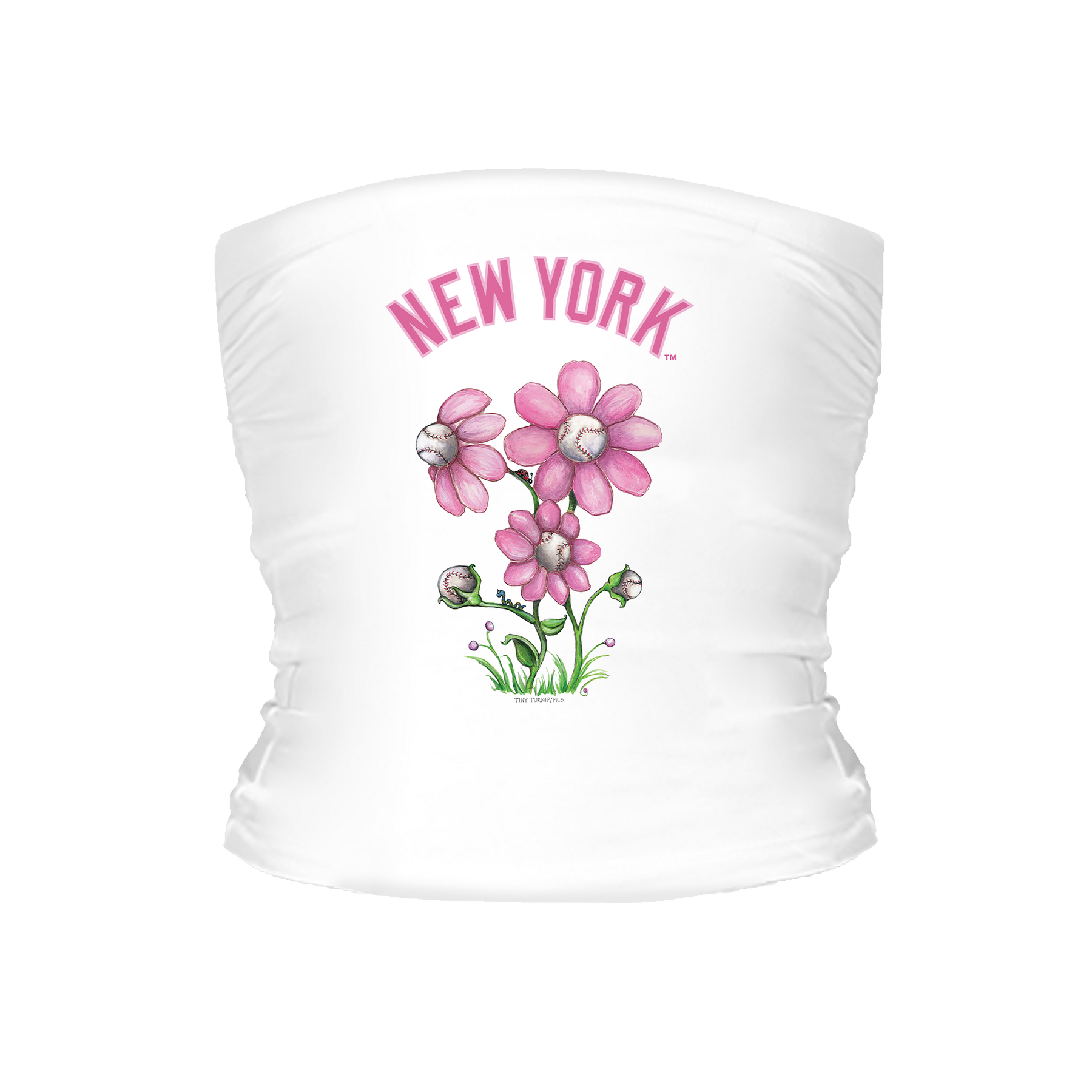 New York Yankees Blooming Baseball Tube Top - Tiny Turnip