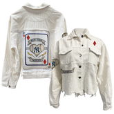 New York Yankees Card White Cord Jacket
