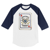 New York Yankees Card 3/4 Navy Blue Sleeve Raglan