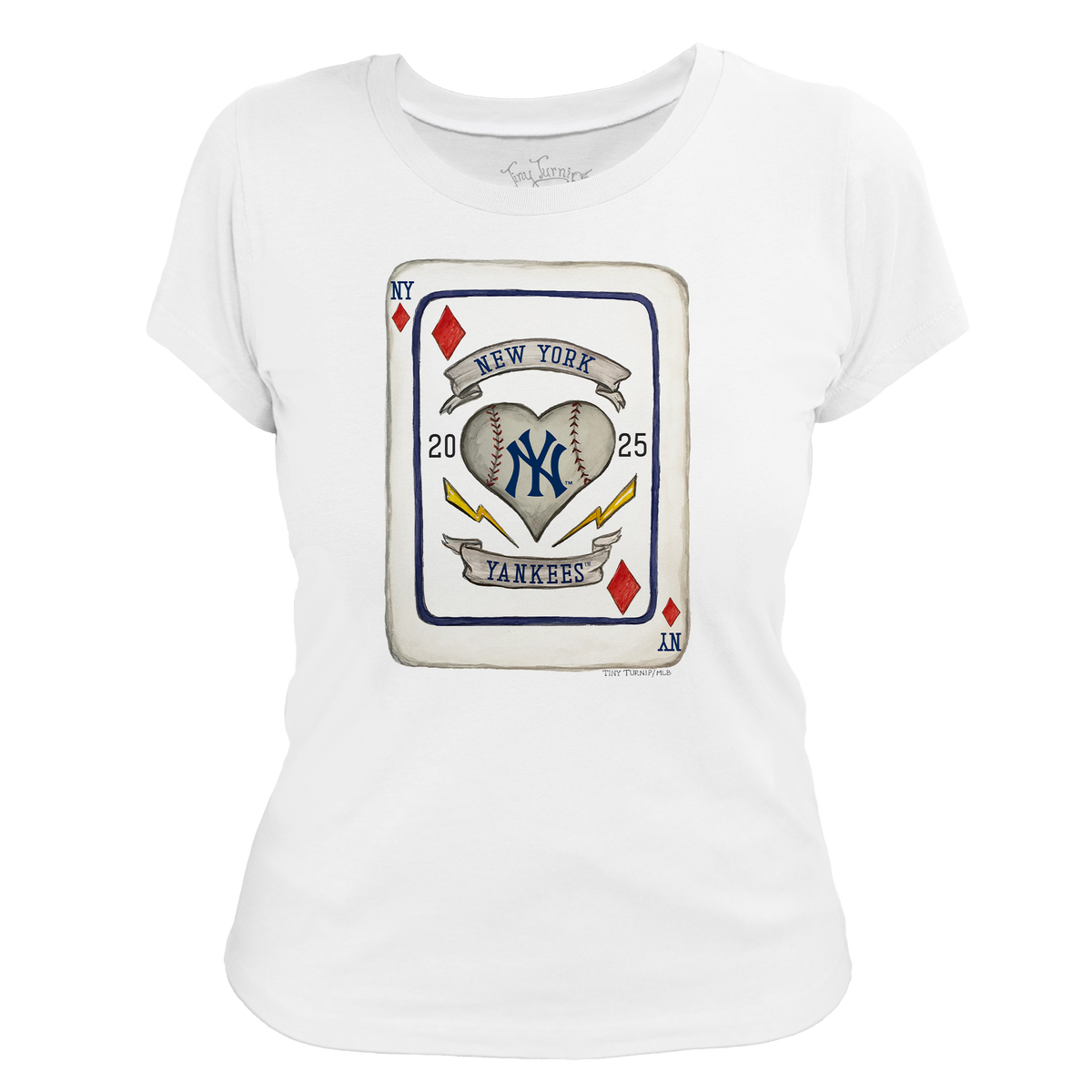 New York Yankees Card Women's Tee Shirt