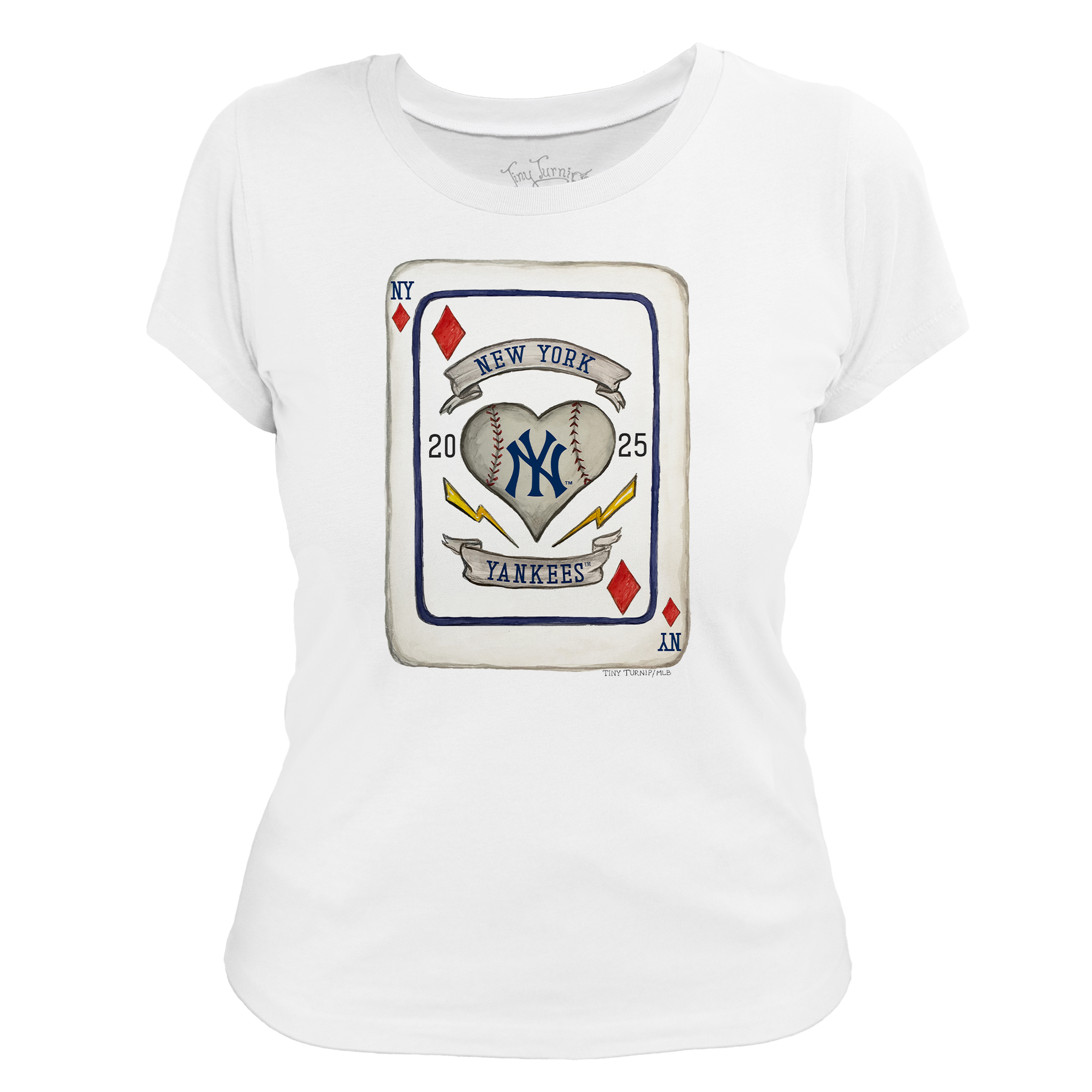 New York Yankees Card Women's Tee Shirt