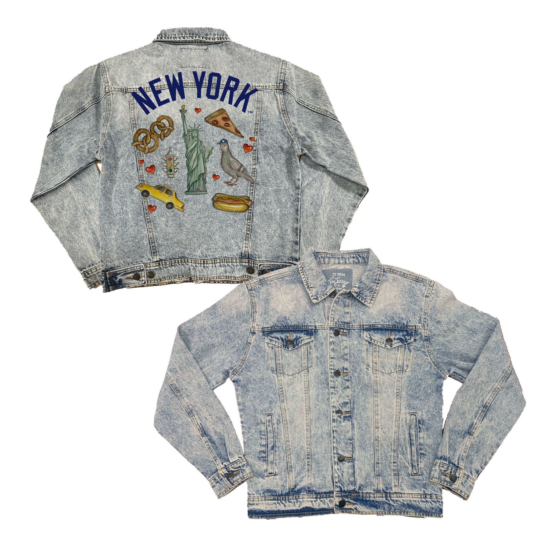 New York Yankees Collage Boyfriend Denim Jacket