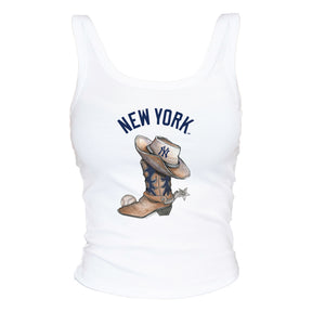 New York Yankees Cowboy Boot Ribbed Tank