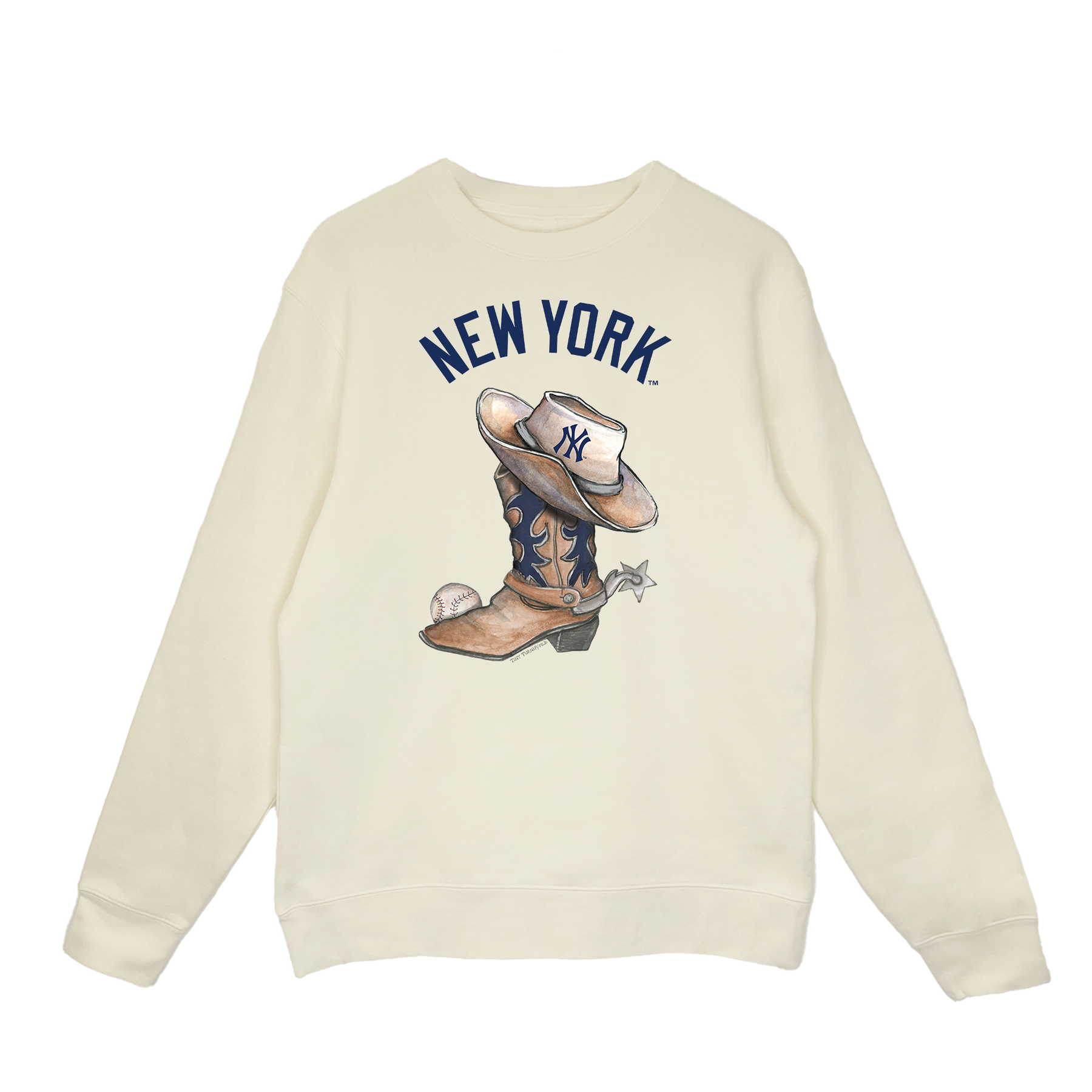 New York Yankees Cowboy Boot Crewneck Sweatshirt