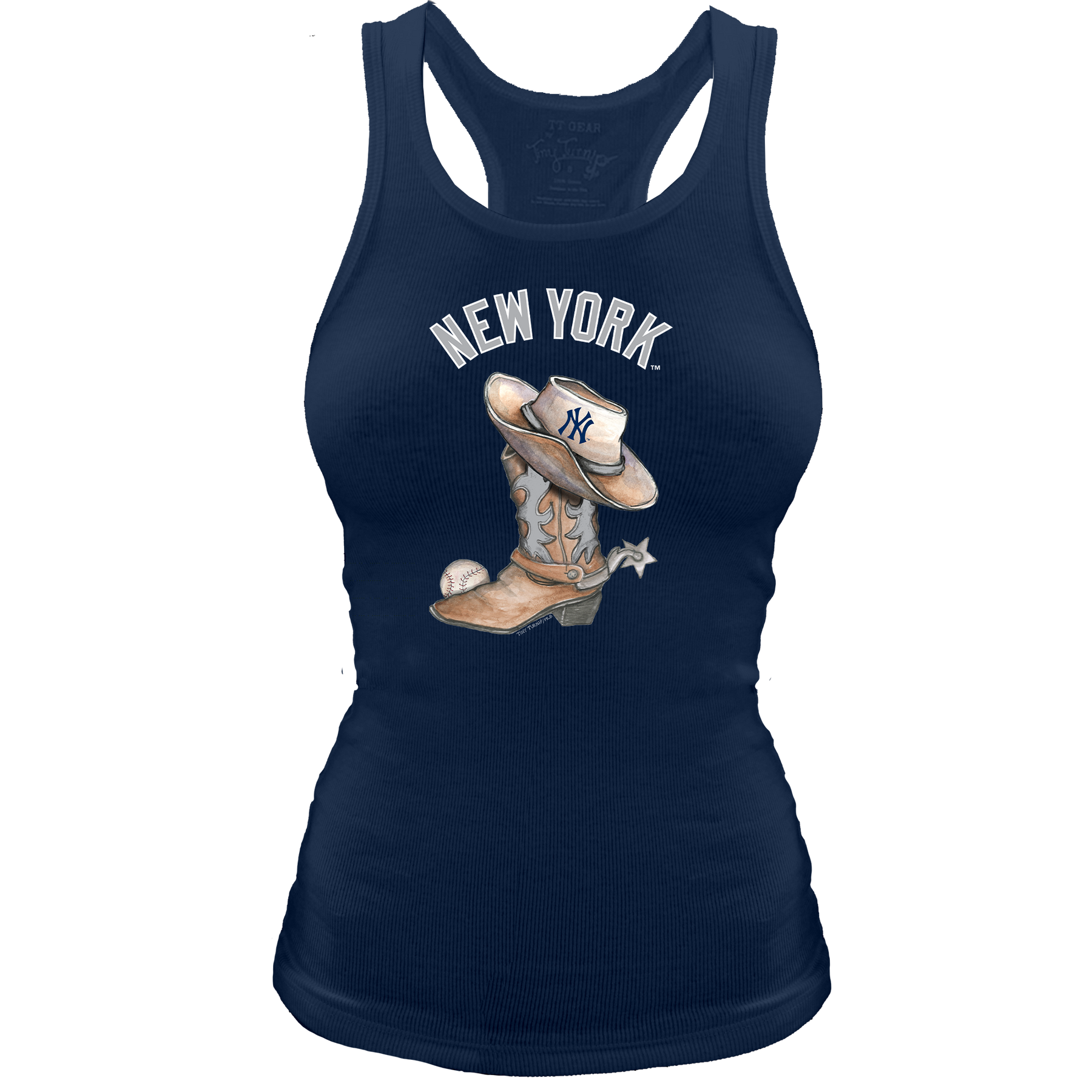 New York Yankees Cowboy Boot Racerback Tank - Tiny Turnip