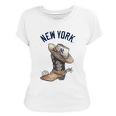 New York Yankees Cowboy Boot Women's Tee Shirt