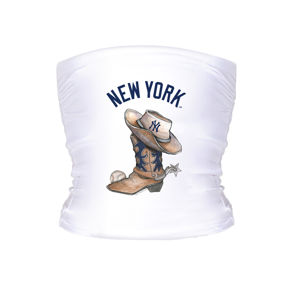 New York Yankees Cowboy Boot Tube Top