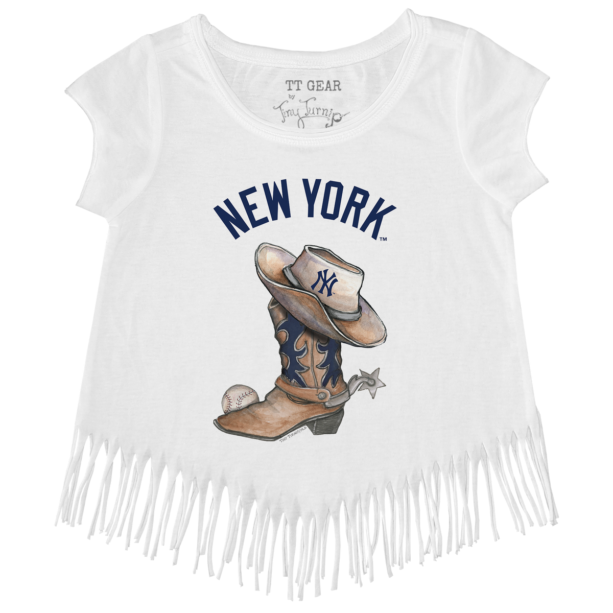 New York Yankees Cowboy Boot Fringe Tee