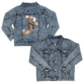 New York Yankees Cowboy Boot Kid's Denim Jacket