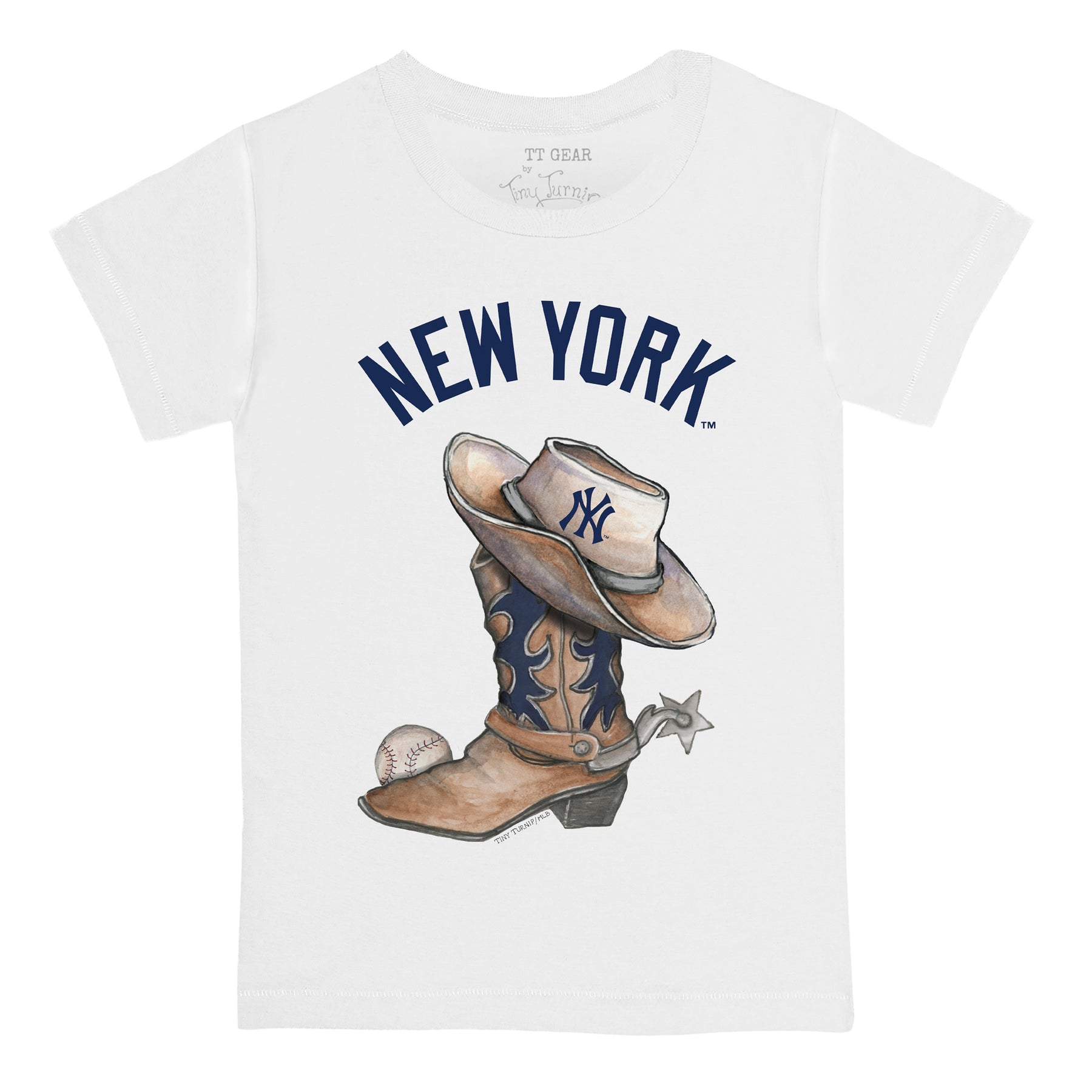 New York Yankees Cowboy Boot Kid's Tee Shirt