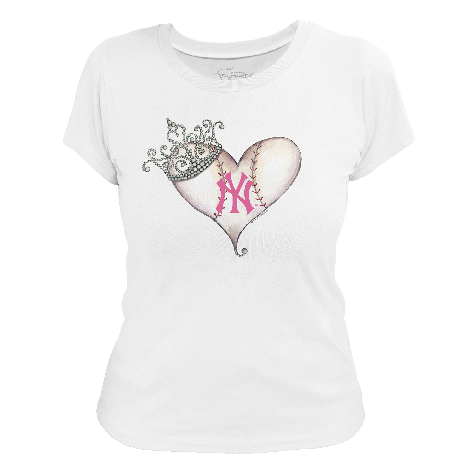 New York Yankees Tiara Heart Tee Shirt