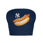 New York Yankees Hot Dog Crop Tube Top