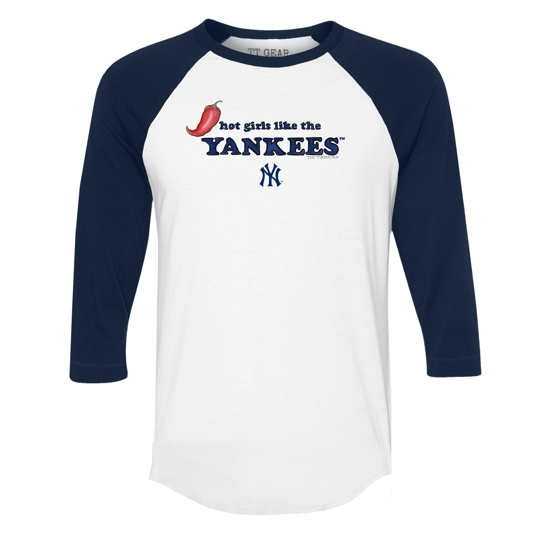 New York Yankees Hot Girls 3/4 Navy Blue Sleeve Raglan