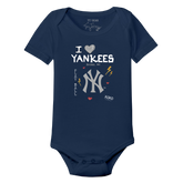 I Heart Yankees Short Sleeve Snapper - Tiny Turnip