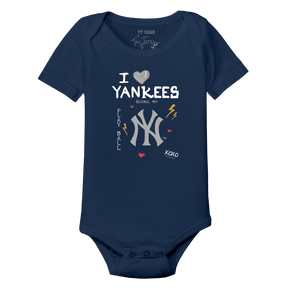 I Heart Yankees Short Sleeve Snapper - Tiny Turnip