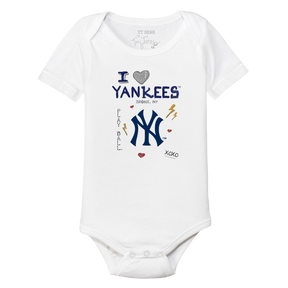 I Heart Yankees Short Sleeve Snapper - Tiny Turnip