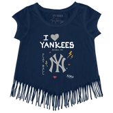 I Heart Yankees Fringe Tee - Tiny Turnip