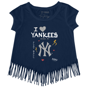 I Heart Yankees Fringe Tee - Tiny Turnip