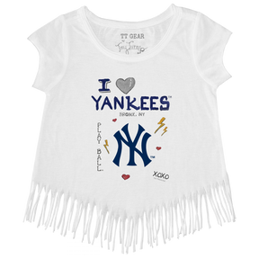I Heart Yankees Fringe Tee - Tiny Turnip