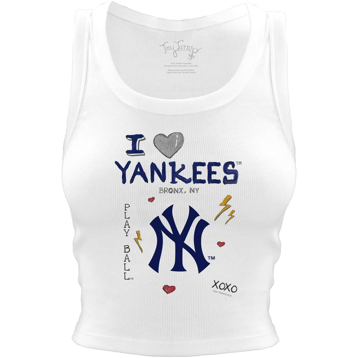 New York Yankees I Heart Team Crop Tank - Tiny Turnip