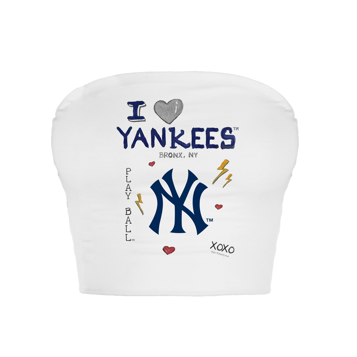 New York Yankees I Heart Yankees Crop Tube Top