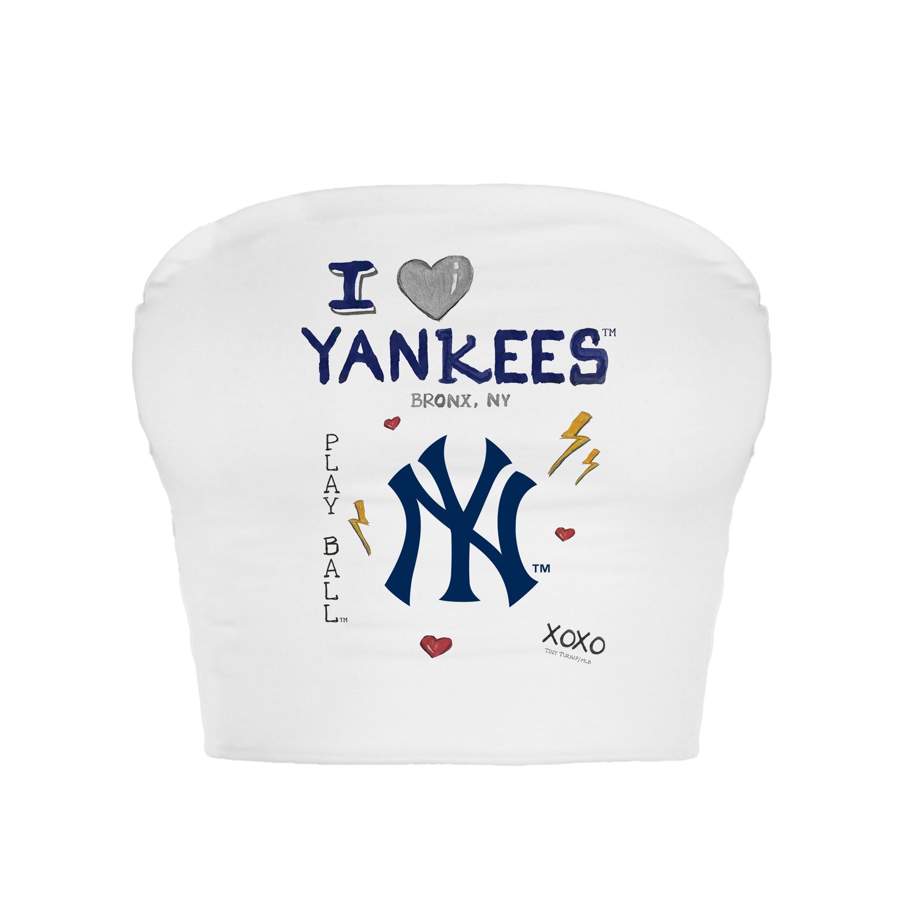 New York Yankees I Heart Yankees Crop Tube Top