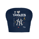 New York Yankees I Heart Yankees Crop Tube Top