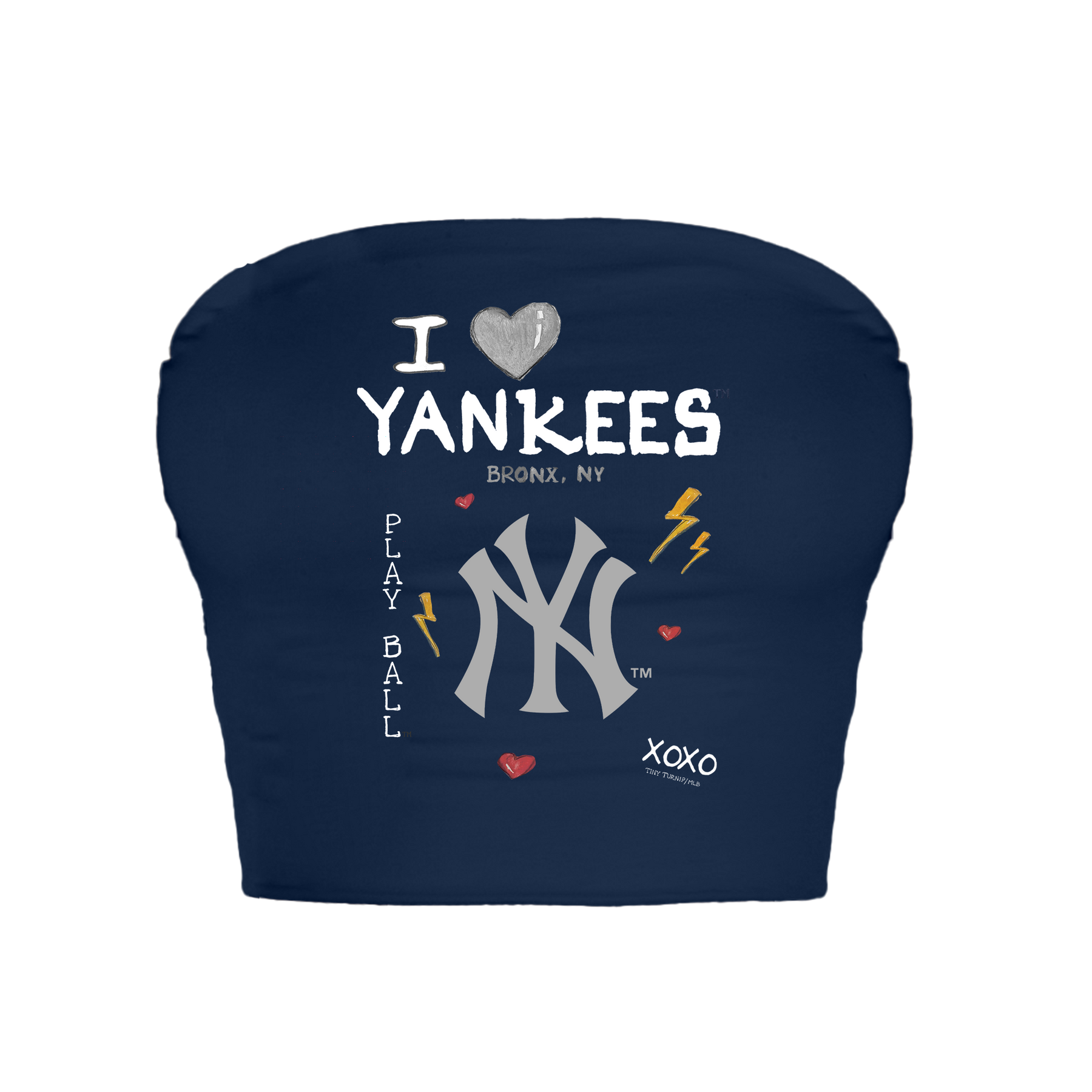 New York Yankees I Heart Yankees Crop Tube Top
