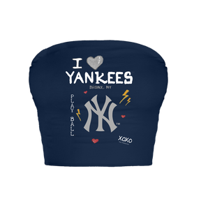 New York Yankees I Heart Yankees Crop Tube Top