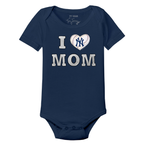 New York Yankees I Love Mom Short Sleeve Snapper