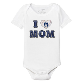 New York Yankees I Love Mom Short Sleeve Snapper
