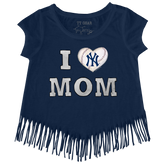 New York Yankees I Love Mom Fringe Tee