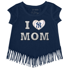 New York Yankees I Love Mom Fringe Tee