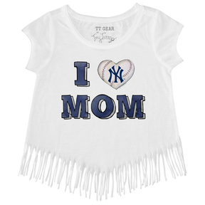 New York Yankees I Love Mom Fringe Tee