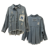 New York Yankees Lace Olivia Jacket - Tiny Turnip