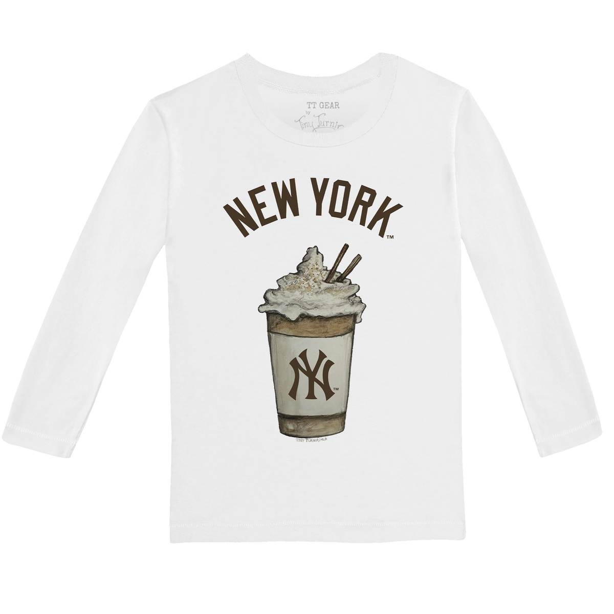 New York Yankees Latte Long-Sleeve Tee Shirt