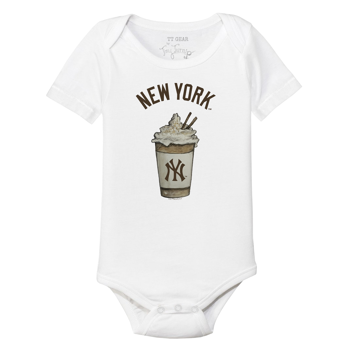 New York Yankees Latte Short Sleeve Snapper