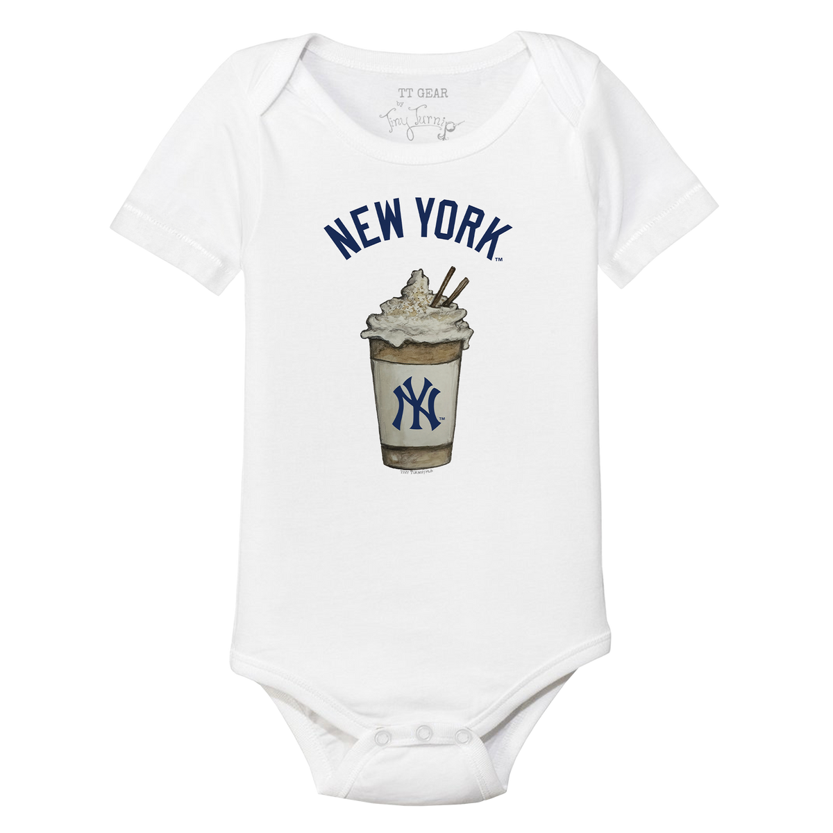New York Yankees Latte Short Sleeve Snapper