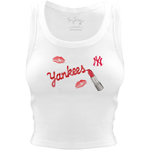 New York Yankees Lipstick Crop Tank - Tiny Turnip