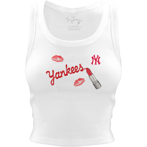 New York Yankees Lipstick Crop Tank - Tiny Turnip