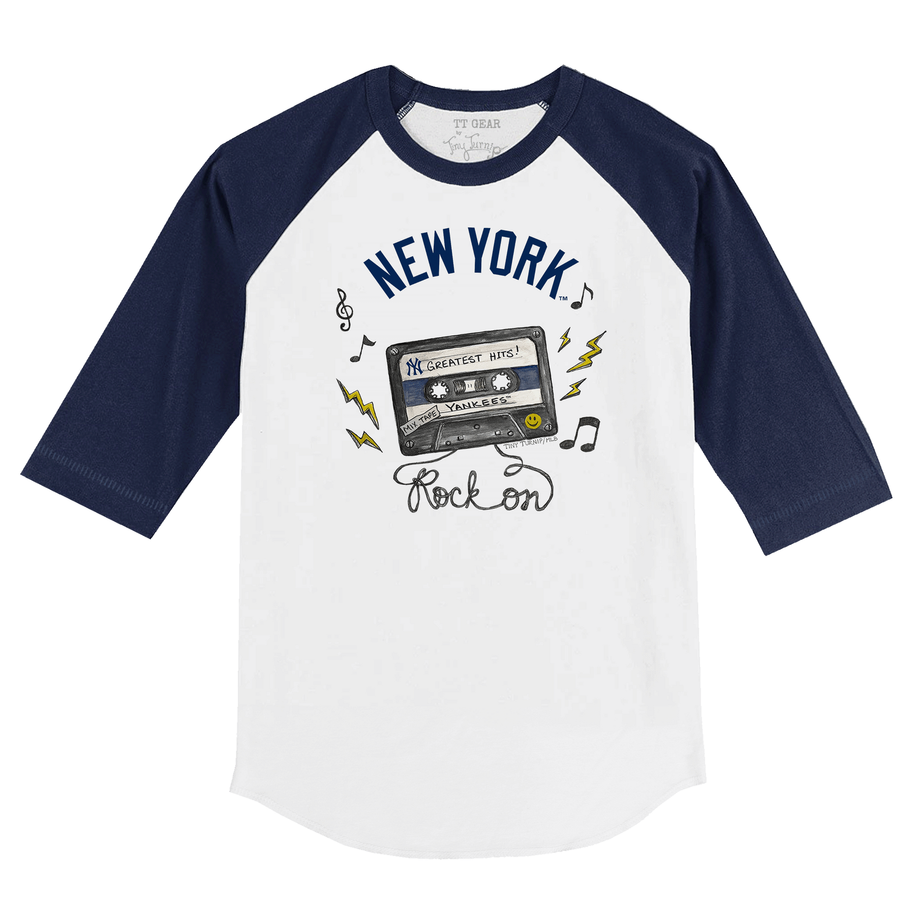 New York Yankees Mixtape 3/4 Navy Blue Sleeve Raglan