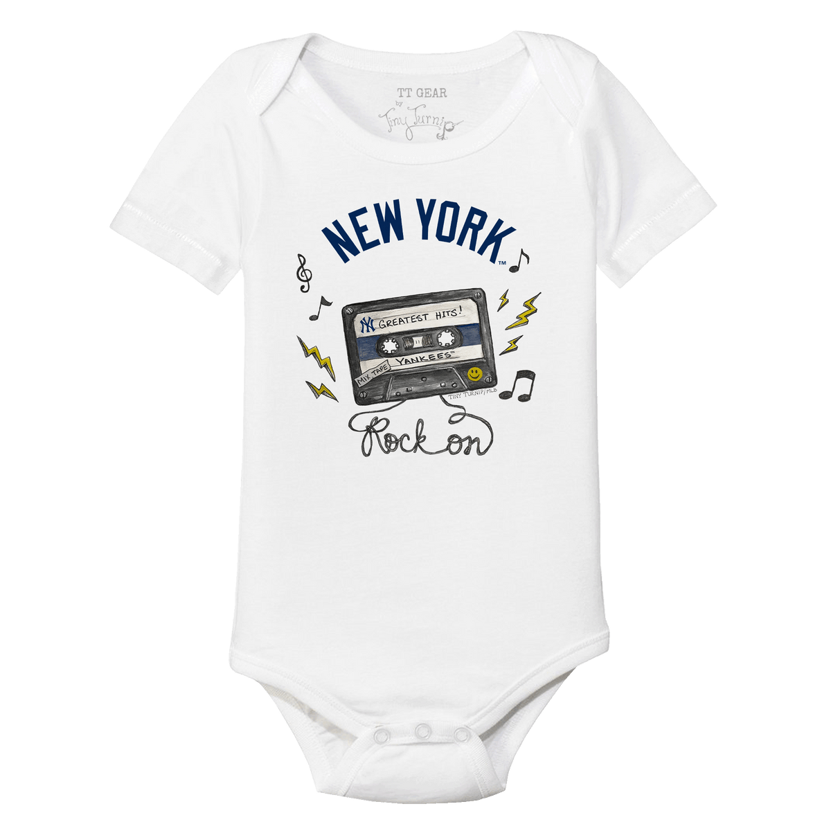 New York Yankees Mixtape Short Sleeve Snapper - Tiny Turnip