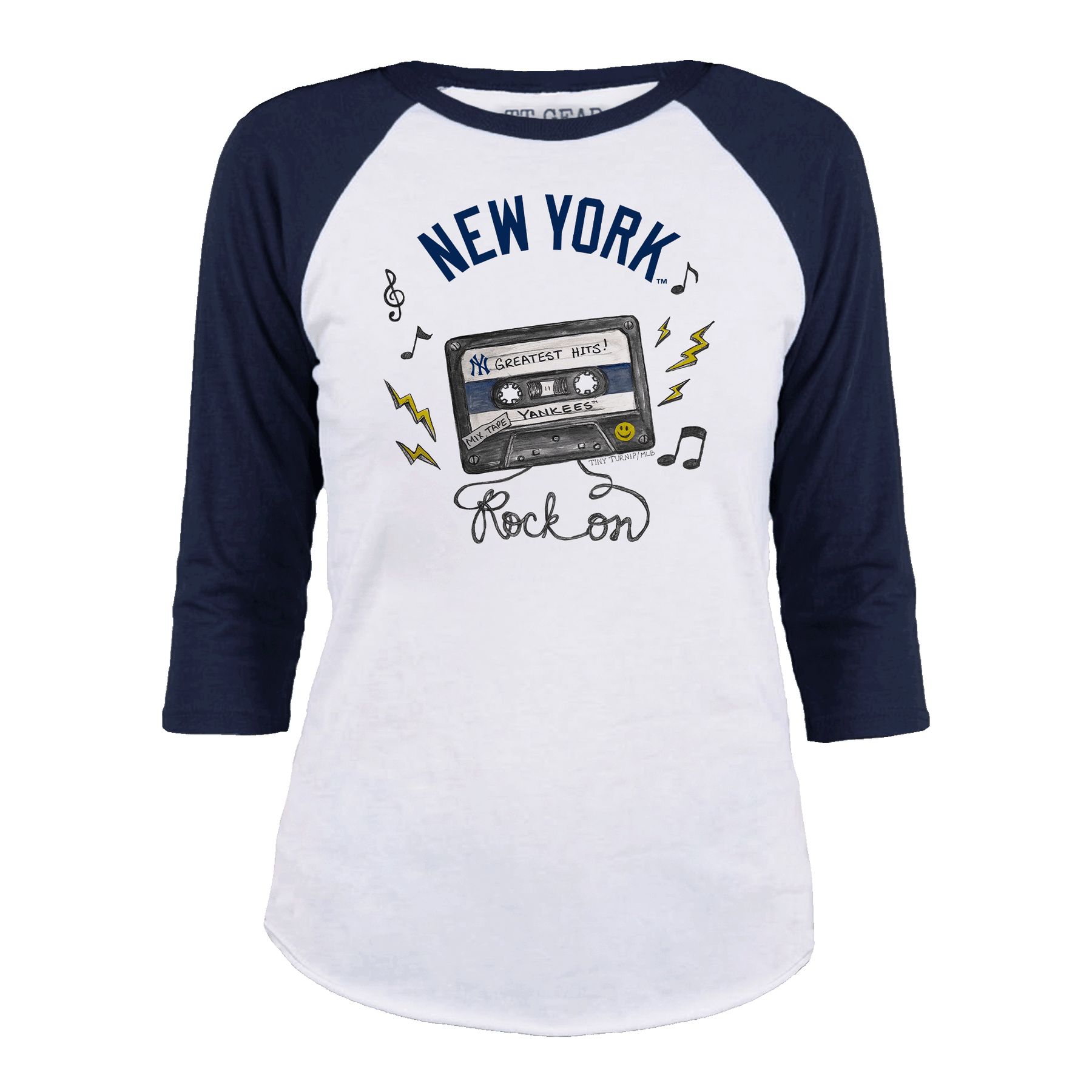 New York Yankees Mixtape 3/4 Navy Blue Sleeve Raglan